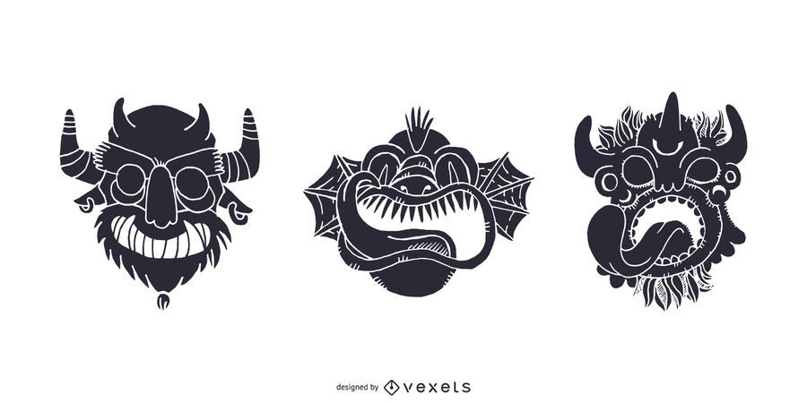 Tribal Monster Masks Tribal Monster Masks