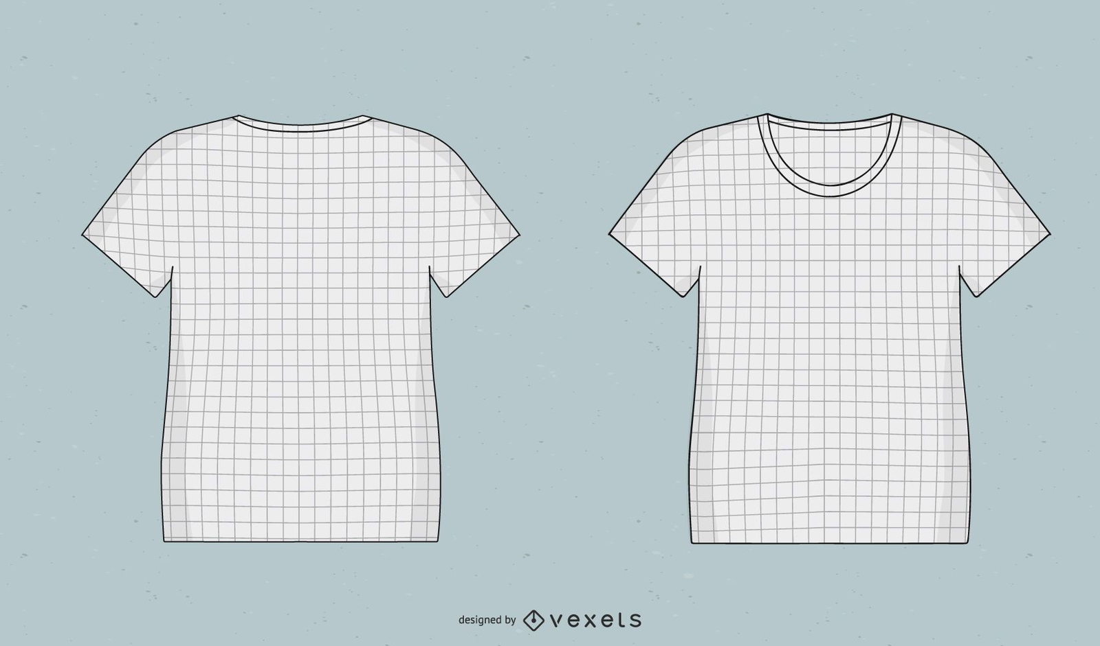 Download T Shirts Mock Up Templates With Grid - Vector download