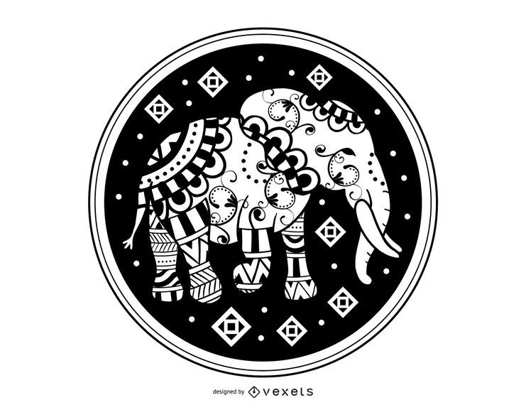 Elephant Moroccan - Vector Download