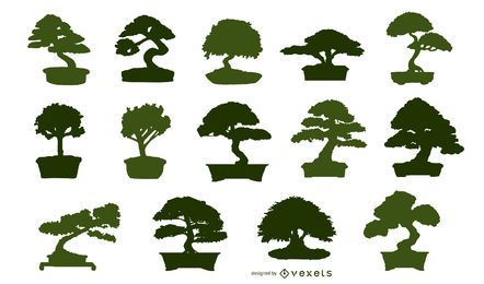 Ilustración de bonsai asiático
