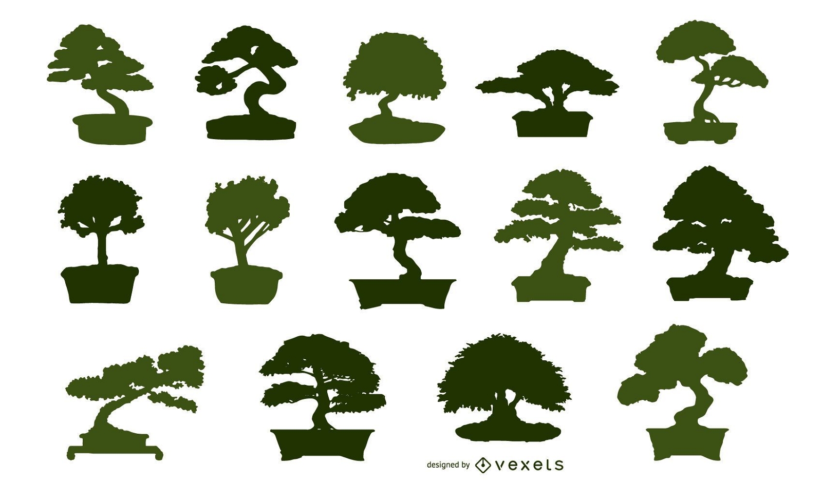 Ilustração de bonsai asiática