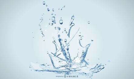 Realistic Water Drop Splash background