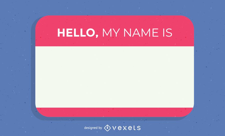 Hello My Name Is Sticker Vector Download 