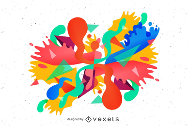 Diseño de burbujas de vector colorido
