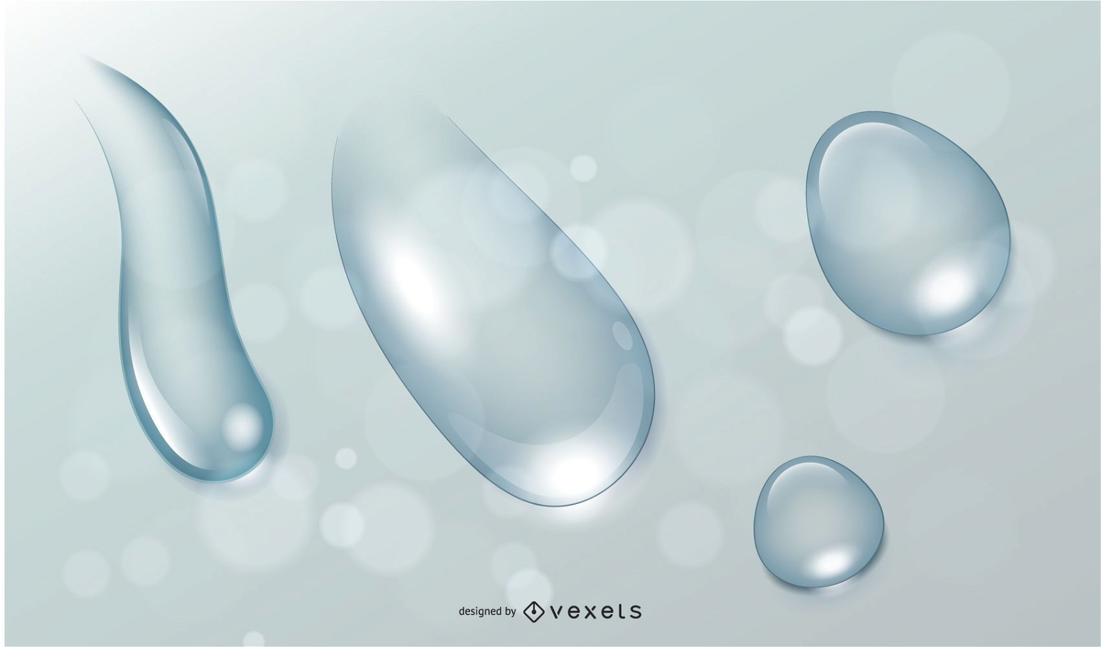 Diferentes formas de gotas de agua Vector de gotas de agua