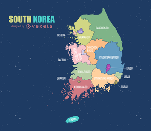 Mapa de Corea del Sur Mapa de Corea del Sur
