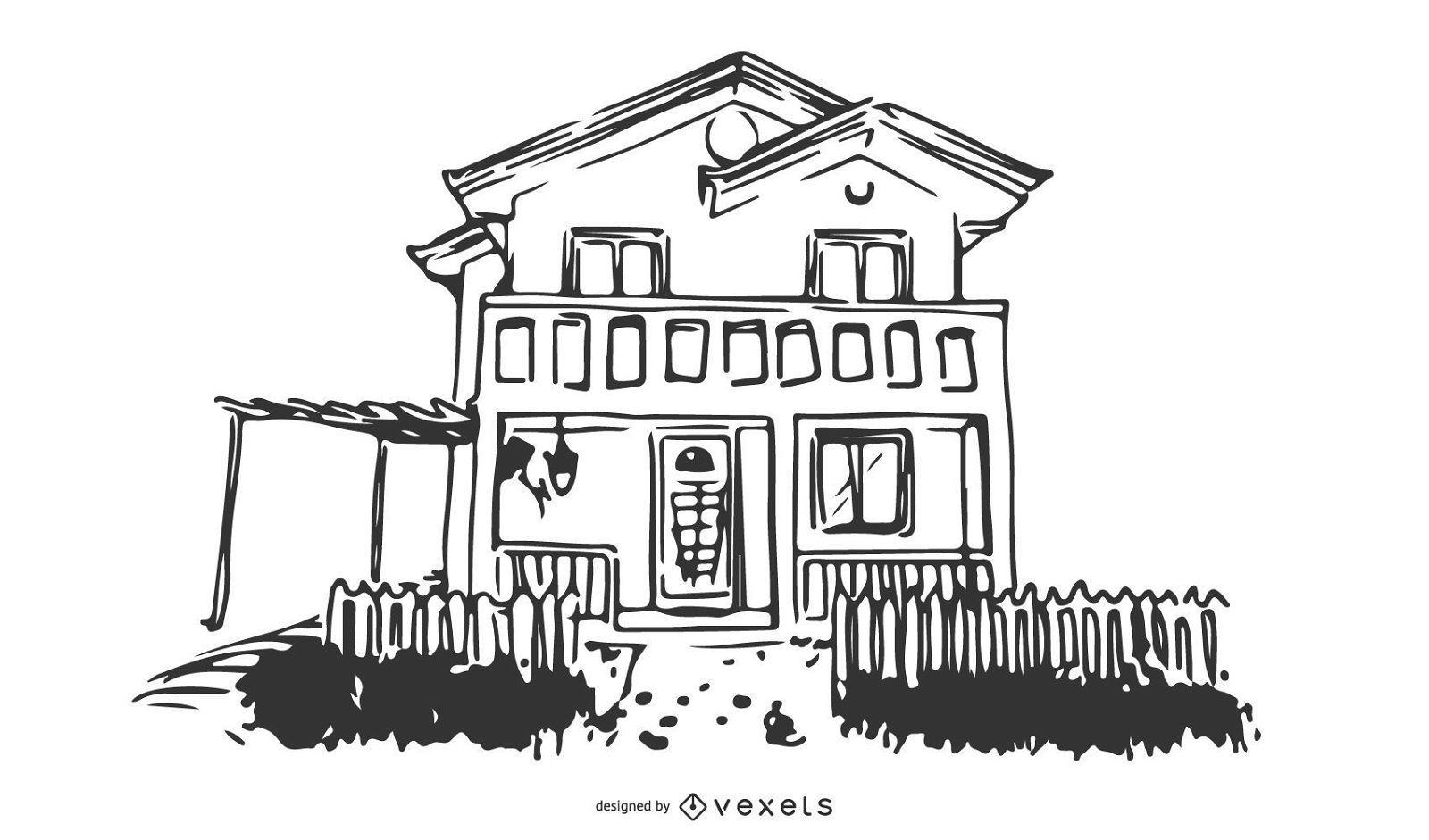 Vector de dibujo de casa 5