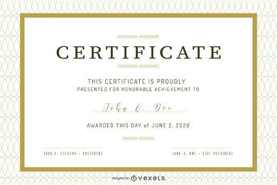 Vector de diseño de seis certificados