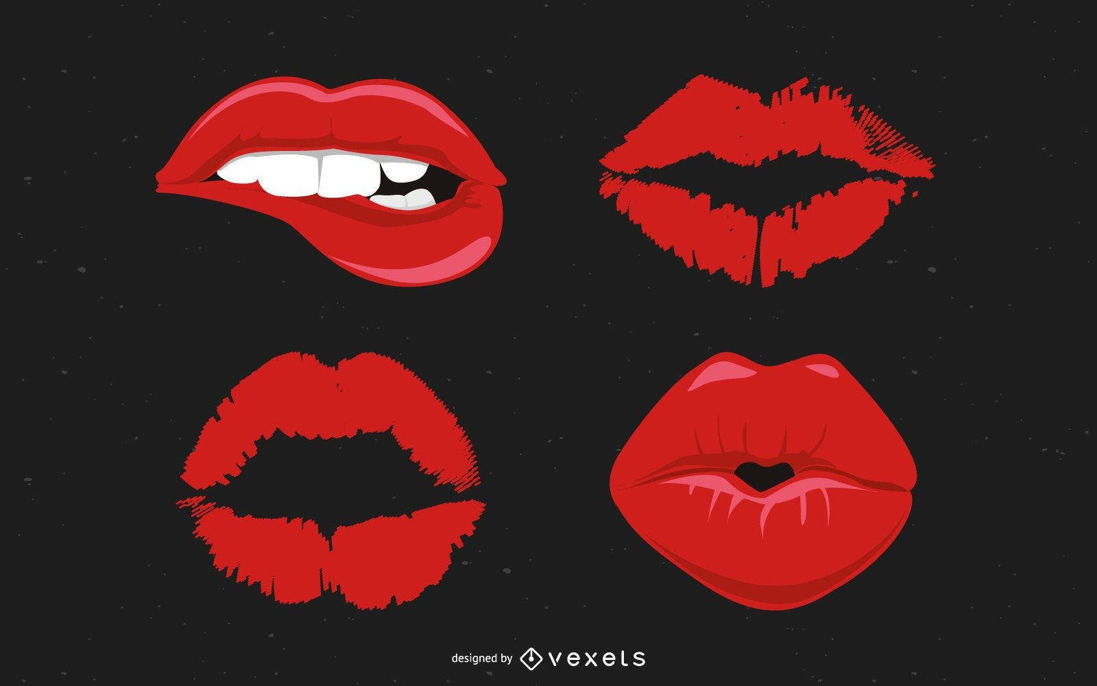Conjunto de vectores de labios