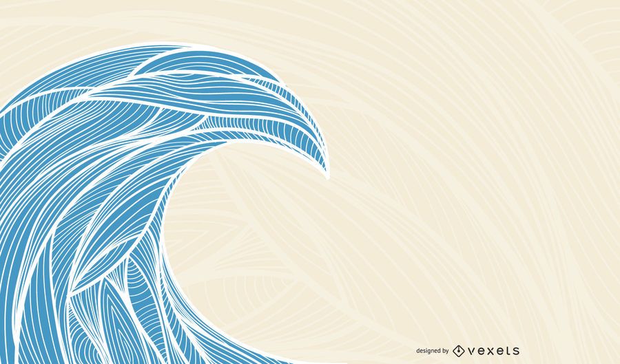 Ilustração vetorial de onda de verão Ilustração vetorial de onda de verão