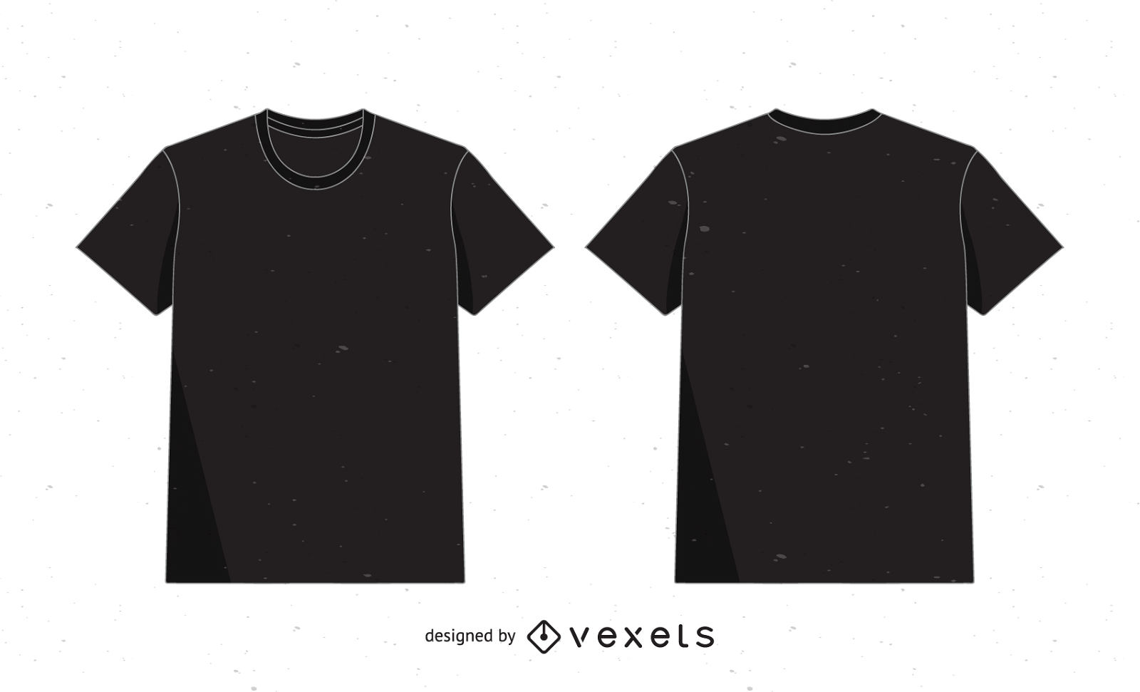 Download Molde da camisa mockup T em preto sobre o branco - Baixar Vector