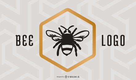 Logotipo de abeja gratis negro dorado