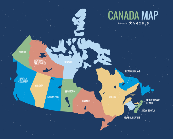 Mapa de Canada Vector Mapa de Canada Vector