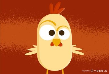 Ilustración de dibujos animados divertido gallo