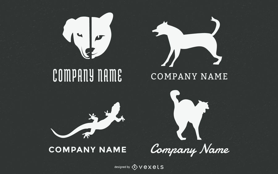 Haustier Tiere Logo Set Haustier Tiere Logo Set