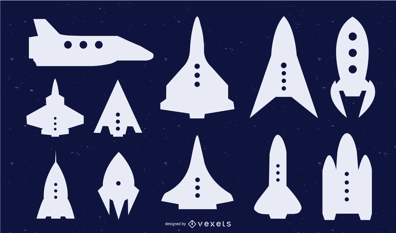 Space Shuttle Silhouette Graphic Set
