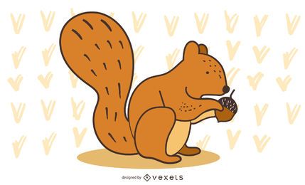 squirrel nut illustration design squirrel nut illustration design