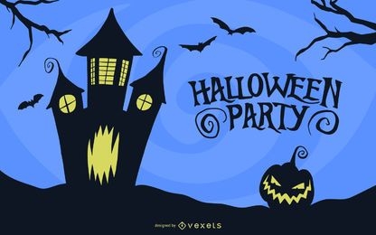 Halloween Party Card Vector Vector Download