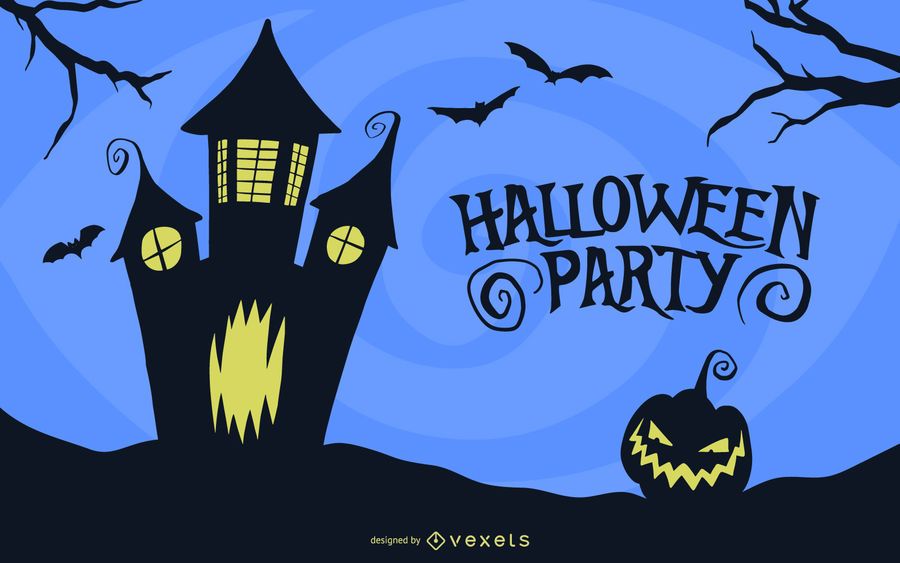 Fiesta de halloween vector de tarjeta Fiesta de halloween vector de tarjeta