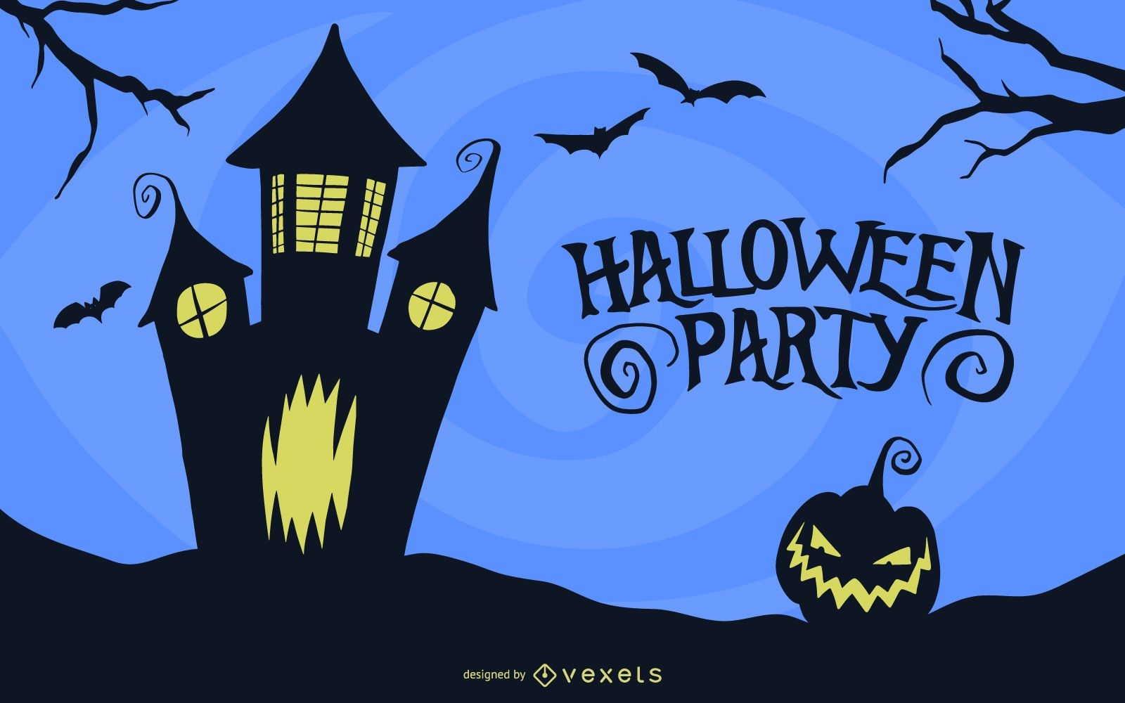 Halloween Party Card Vektor