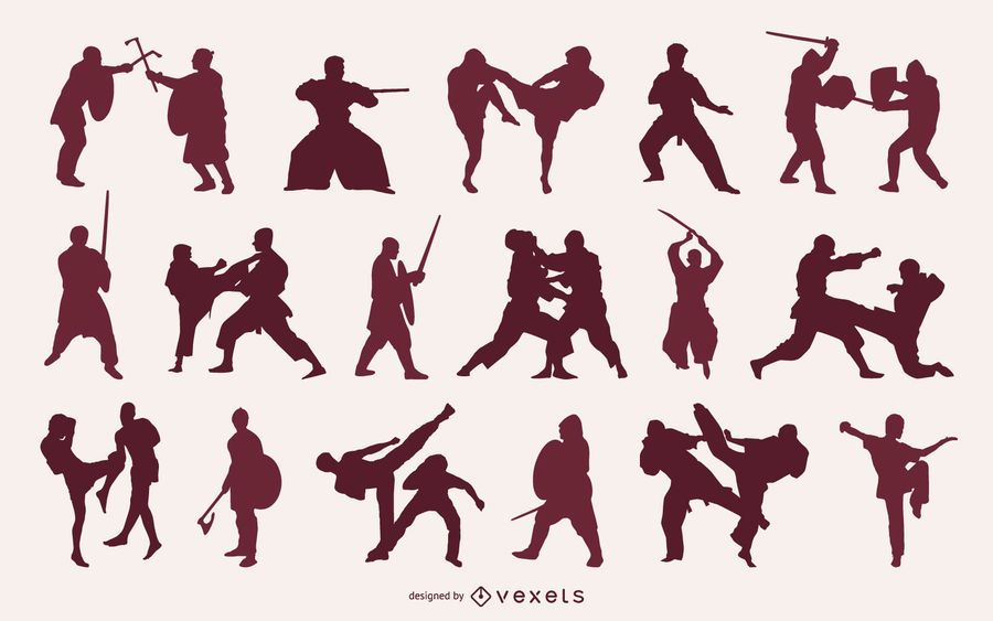 People Fighting Silhouette Pack People Fighting Silhouette Pack