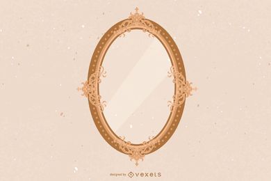 Detailed Decorative Oval Frame