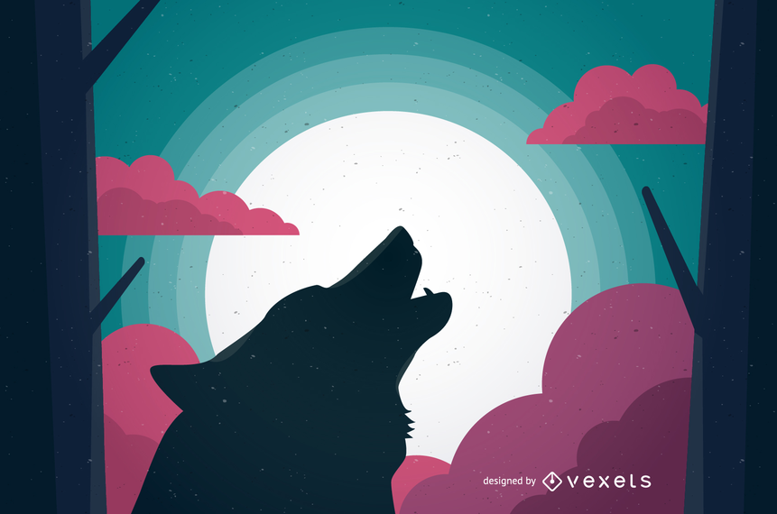 Ilustración de lobo enojado Ilustración de lobo enojado