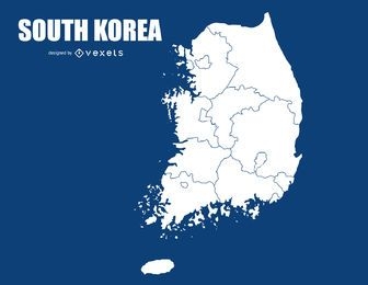 South Korea Map Design 