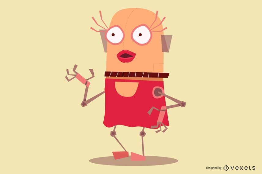 Vector Material Female Robot Vector Material Female Robot
