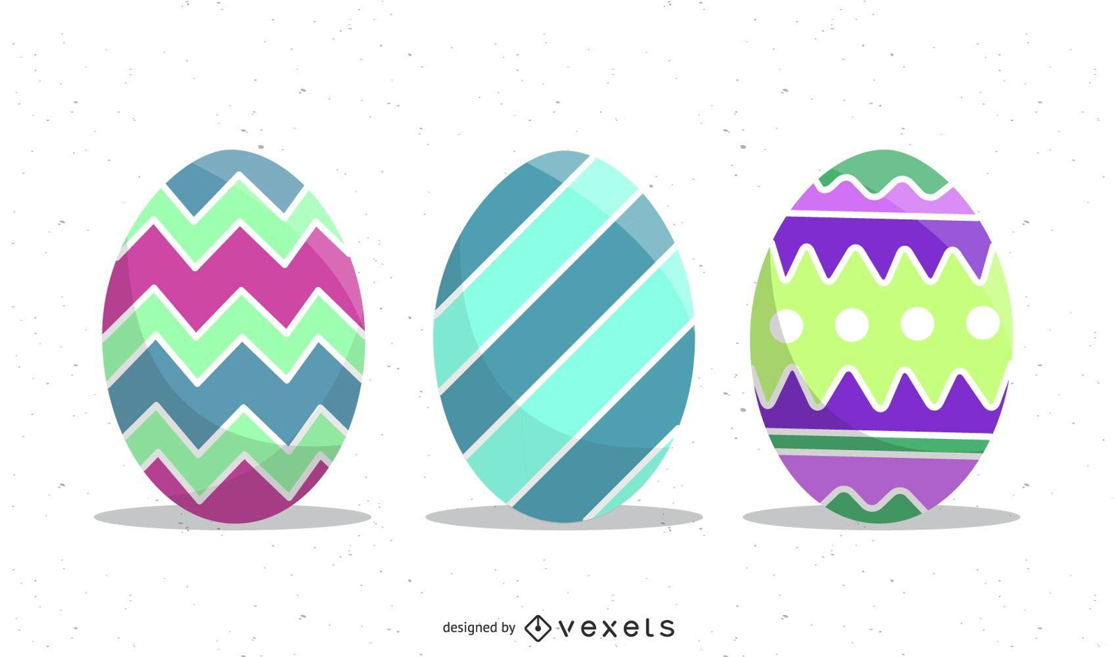 easter eggs illustration set