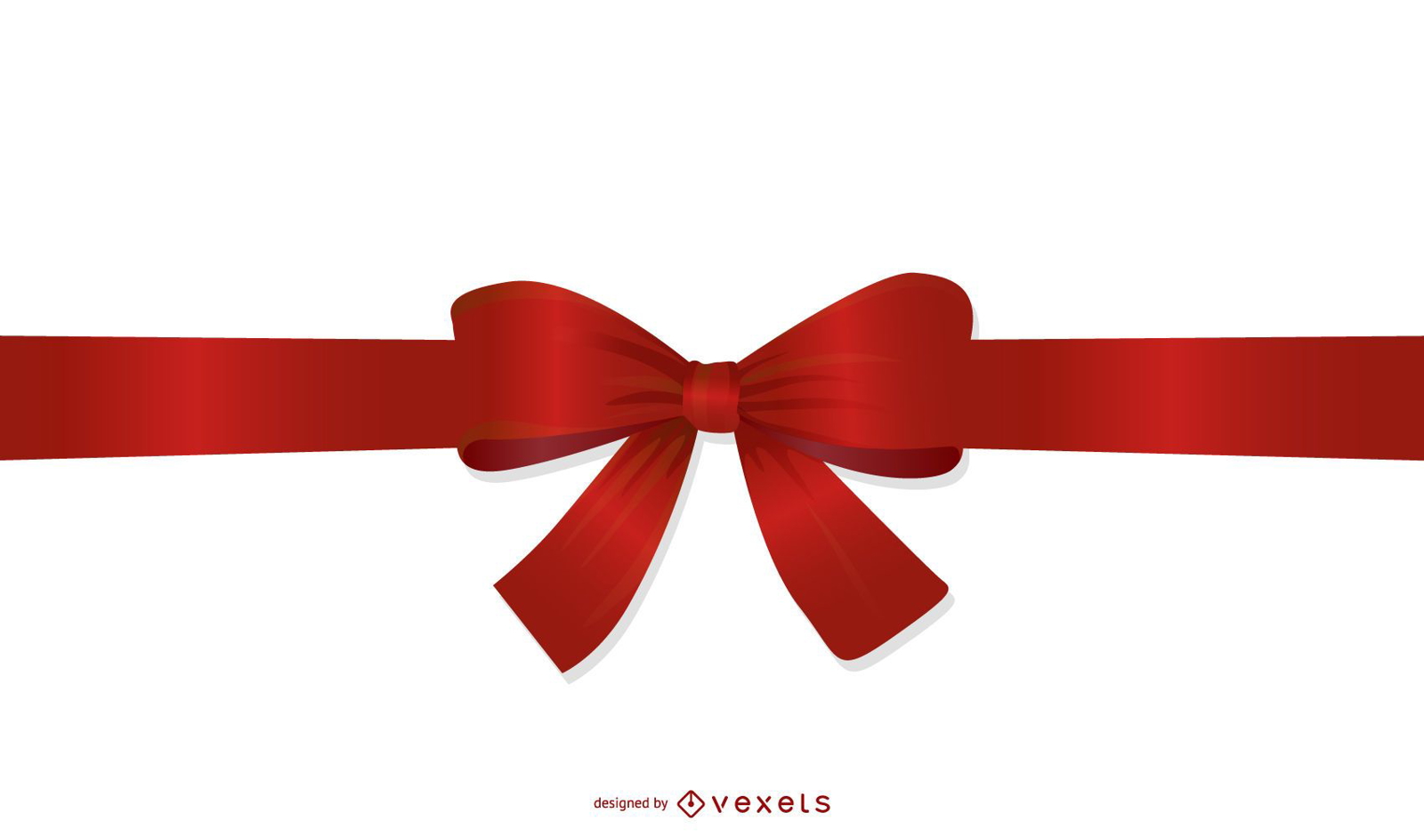 Cojín decorativo Tarjeta de regalo con lazo rojo con cintas Vector 