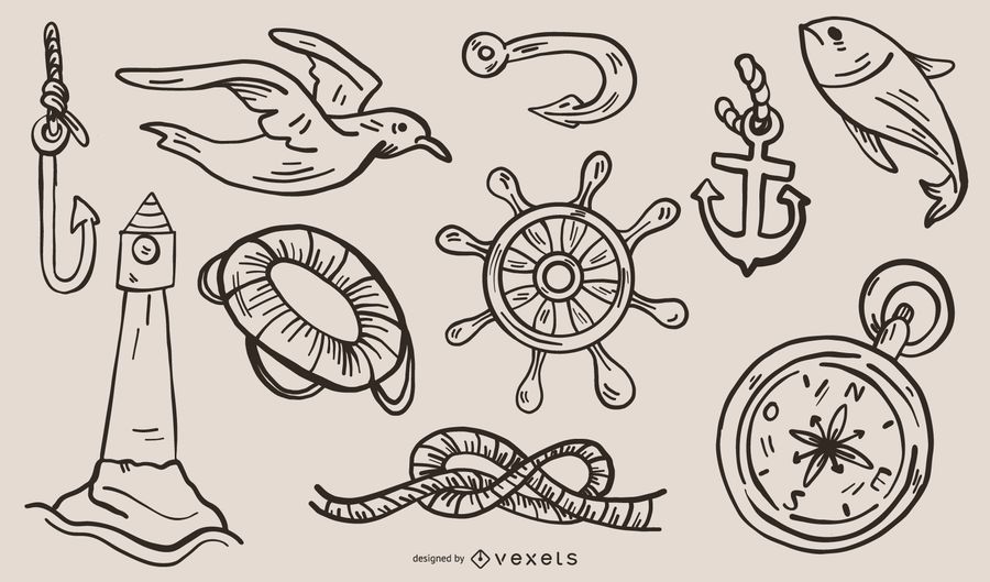 Nautical Theme Graphics Vector 2 Nautical Theme Graphics Vector 2