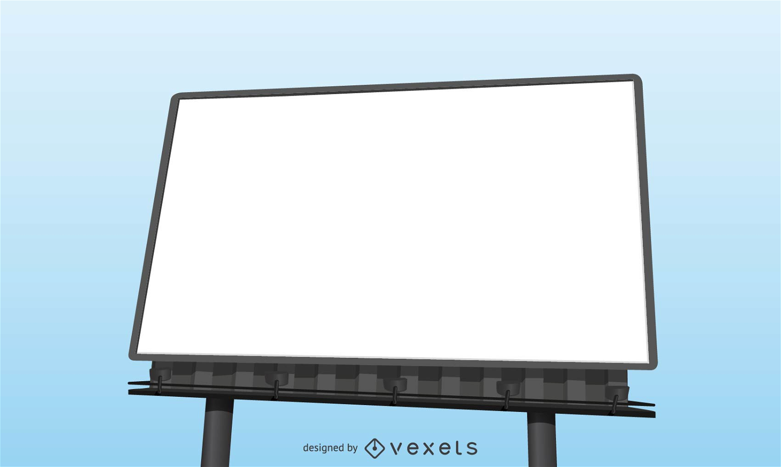 Realistic blank billboard template