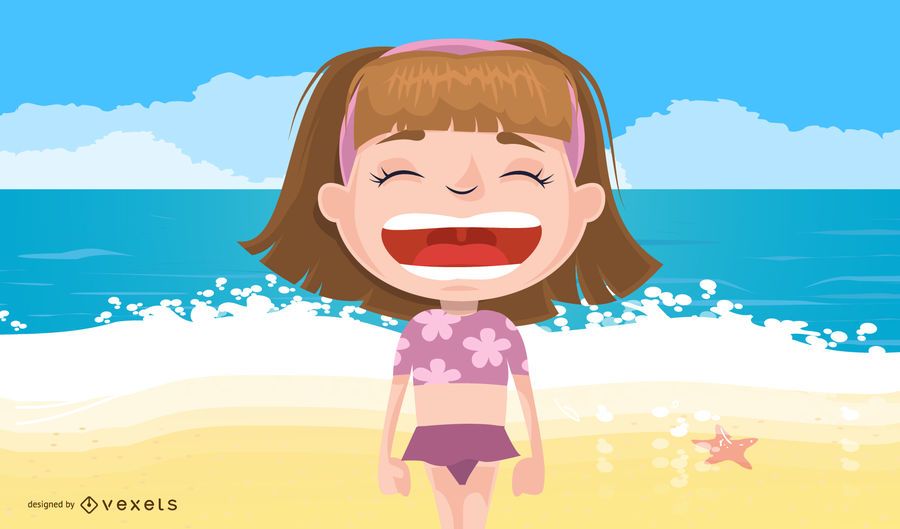 Children Summer Vector Illustration Children Summer Vector Illustration