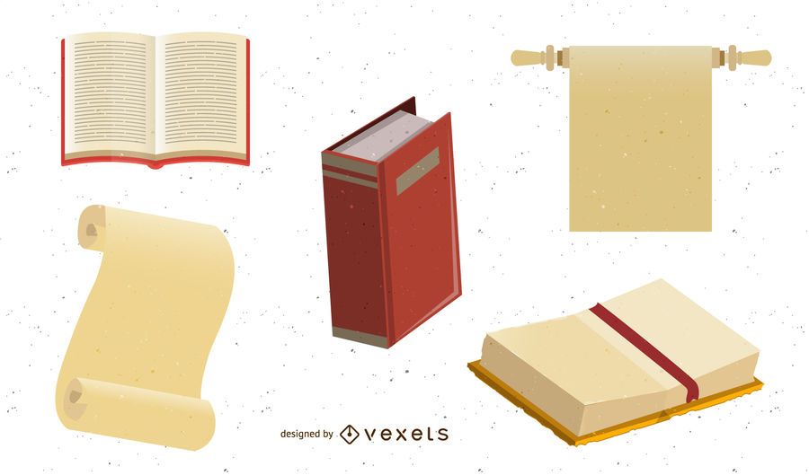 Vector Old Kraft Paper And Books Vector Old Kraft Paper And Books