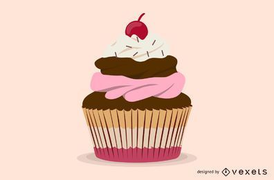 Vector de pastel de postre