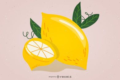 Hyper realistic 3D lemon
