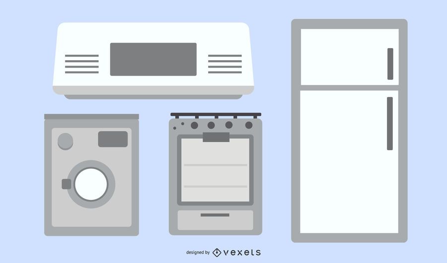 Home Appliances Vector Set Home Appliances Vector Set