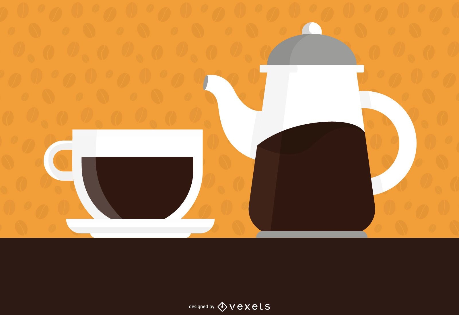 Cup of coffee illustration design