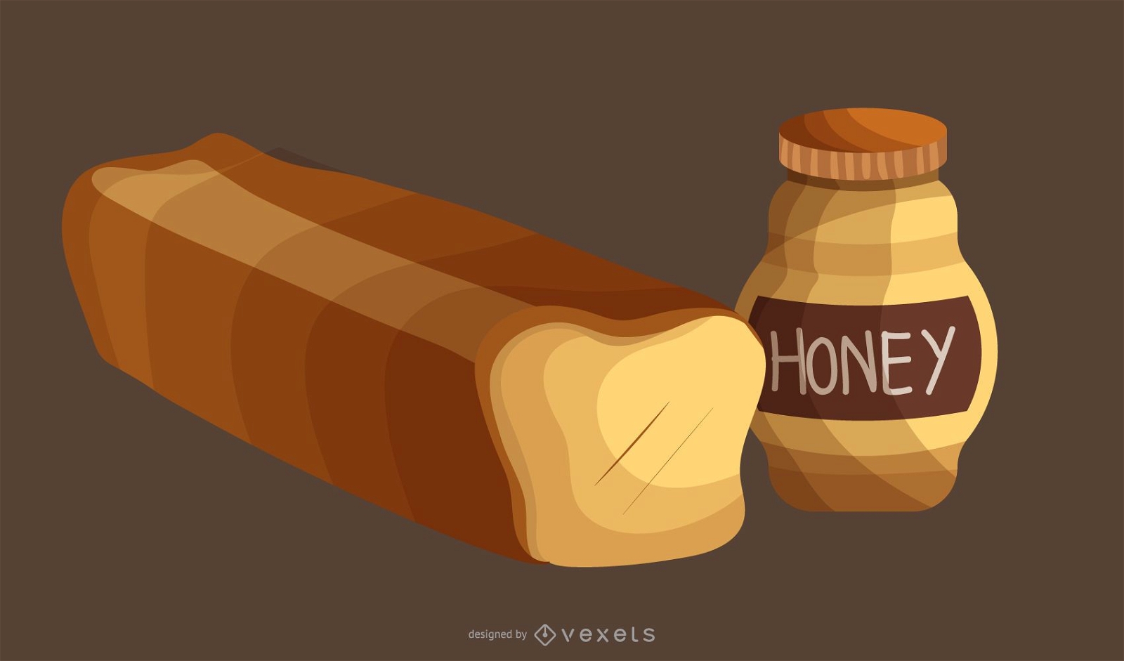 Pan de miel de vector