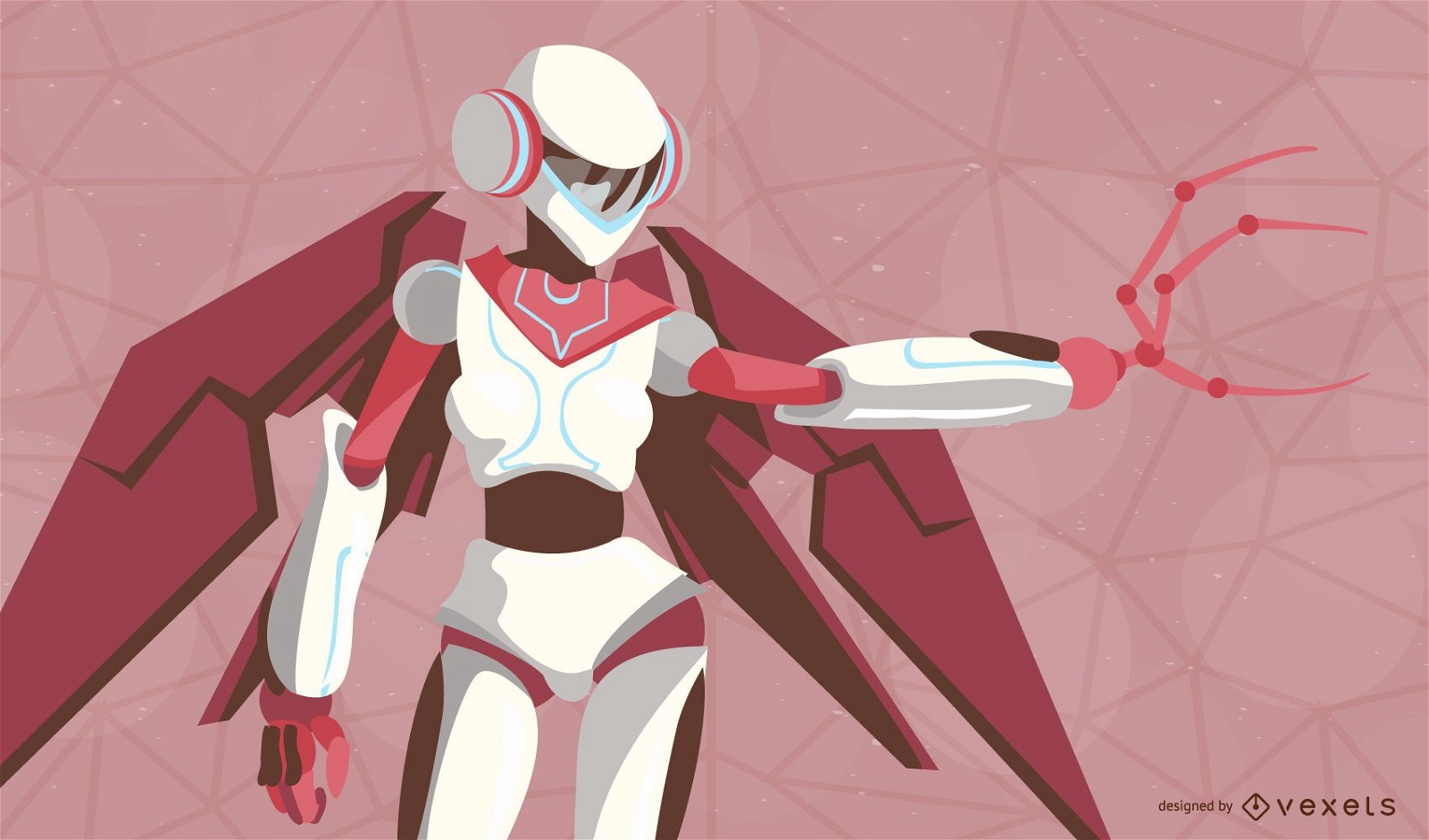 Vector robot femenino