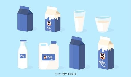 Alle Vektoren bezogen sich auf Milch