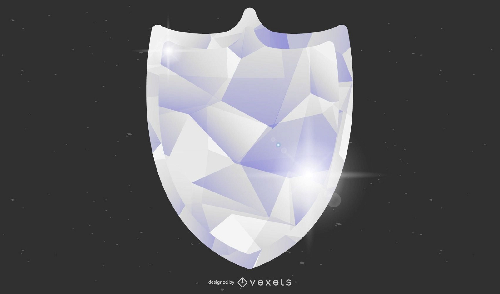 Textura de cristal do escudo vetorial de sarja