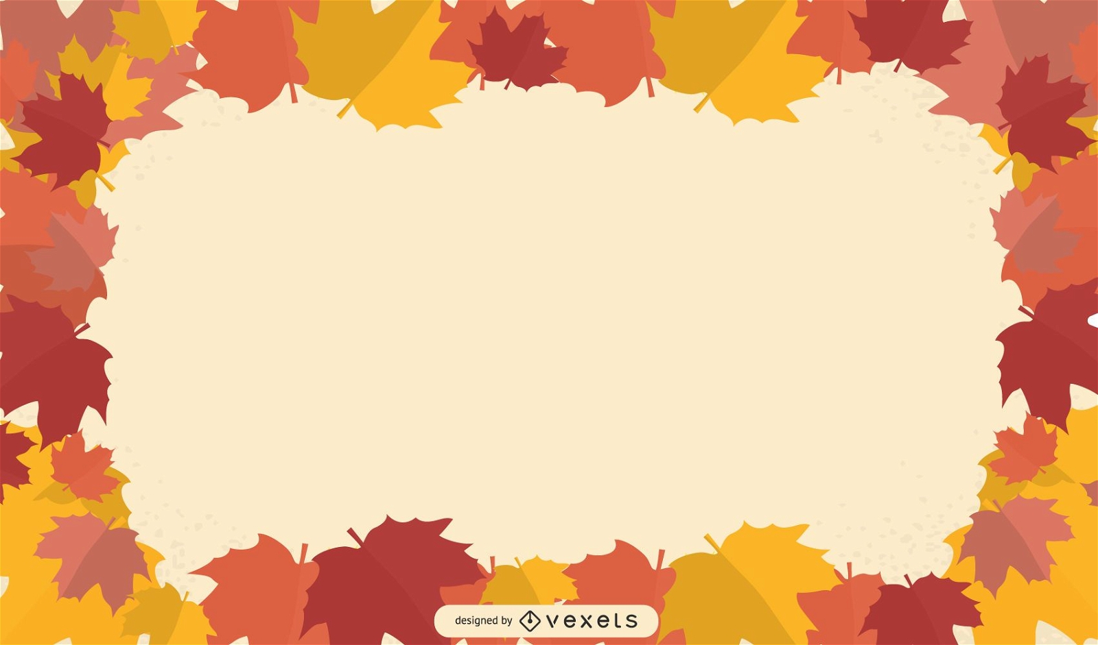 autumn leaves frame illustration