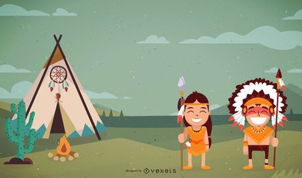 Arte da aldeia indígena Arte da aldeia indígena