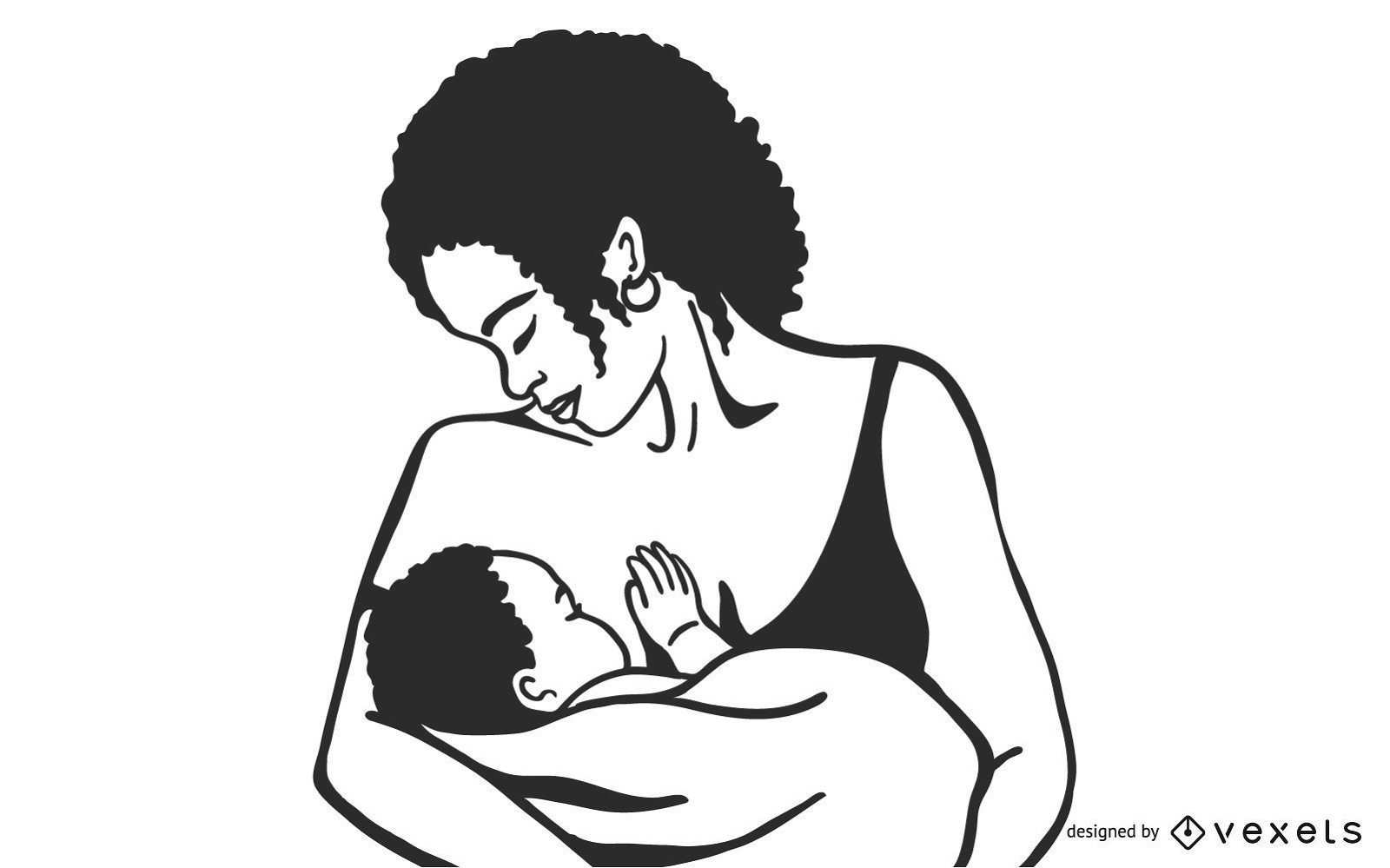breast feeding illustration design