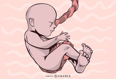 Projeto gráfico vetorial de feto