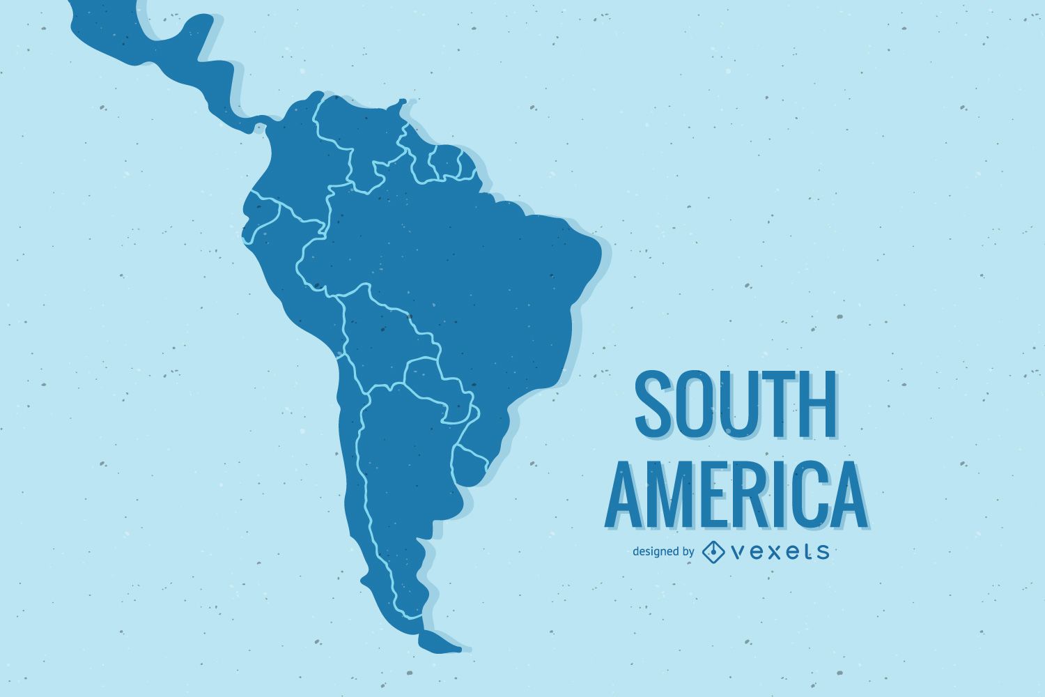 South America map illustration design