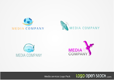 Paquete de logotipos de servicios multimedia