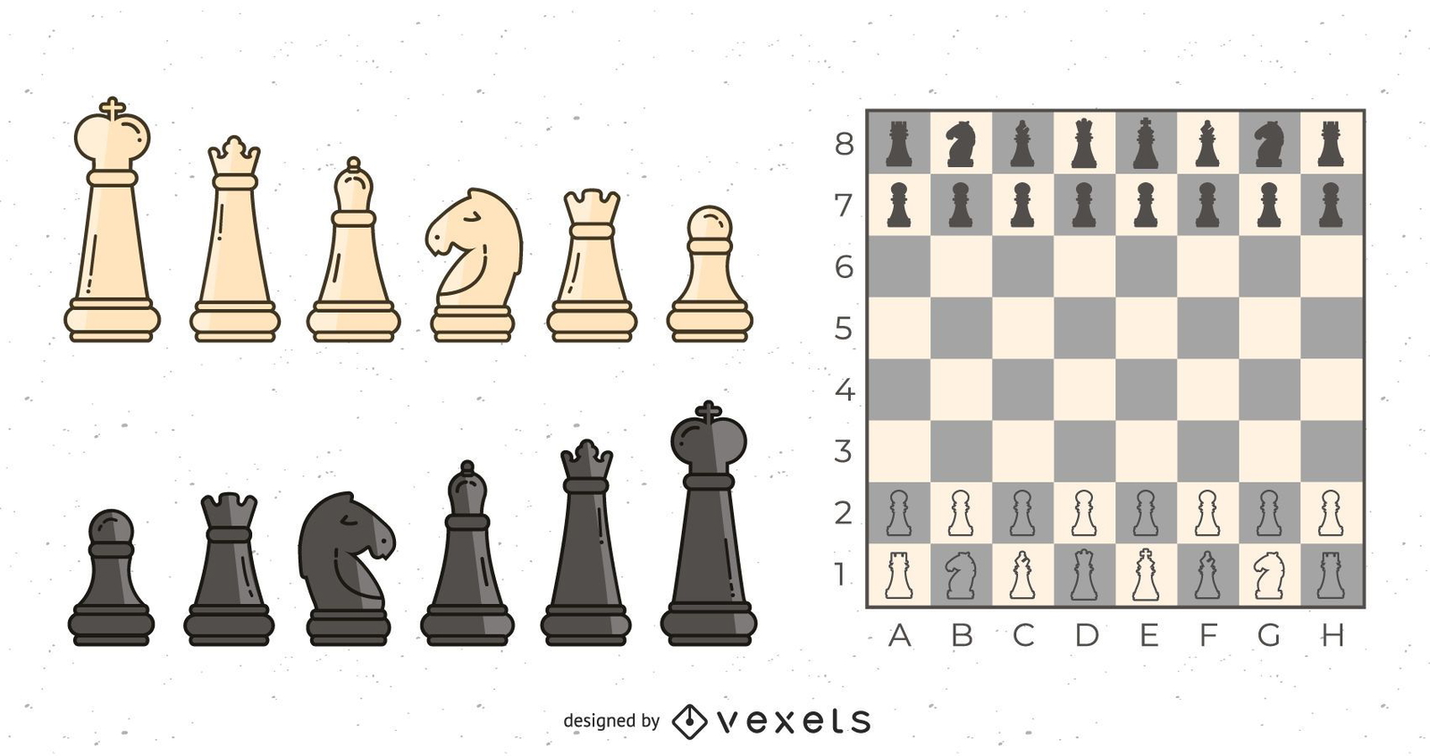 ilustração em vetor modelo 3d preto de tabuleiro de xadrez bonito em fundo  branco 14825369 Vetor no Vecteezy